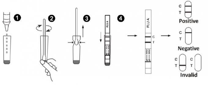 High Accurate Strip Flu Rapid One Step Test Kits , Influenza Rapid Test Device