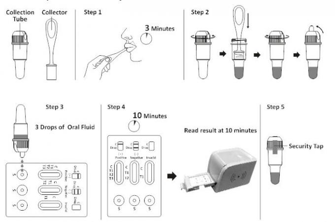 Oral Fluid Convenient Cassette One step Multi-Drug Rapid Test Easy Use Rapid Test Reader With CE