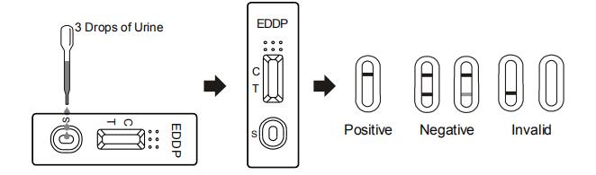 Rapid test for the qualitative detection of Ethylenediamine-dimethylphosphinic acid EDDP in human urine