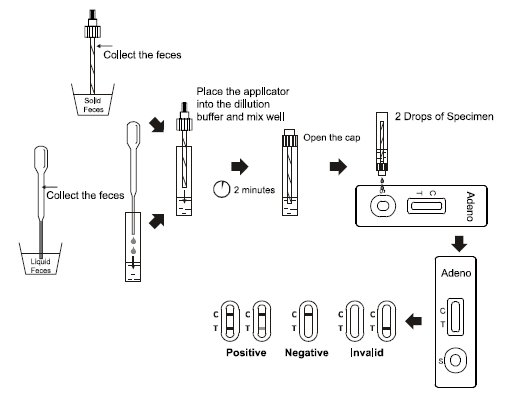 Adenovirus Convenient Rapid Test Cassette , Pathological Analysis Equipments