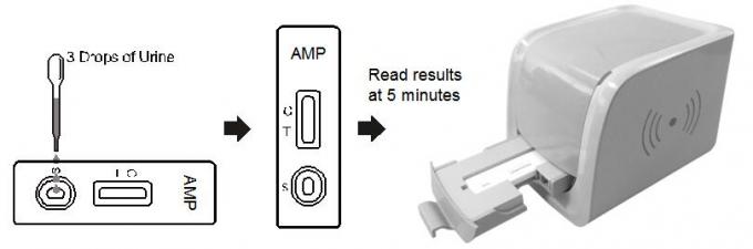 Amphetamine (AMP) in human urine Rapid Diagnostic Test Kits Reader Cassette With Ce Certificate