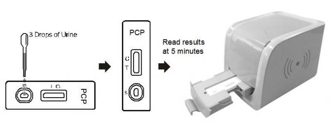 25 ng/mL Phencyclidine(PCP) Diagnostic Drug of abuse Reader Test Cassette in human urine With CE Certificate