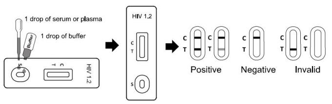 One Step Simple HIV Home Test Kits Binding Screening Test With Serum/Plasma