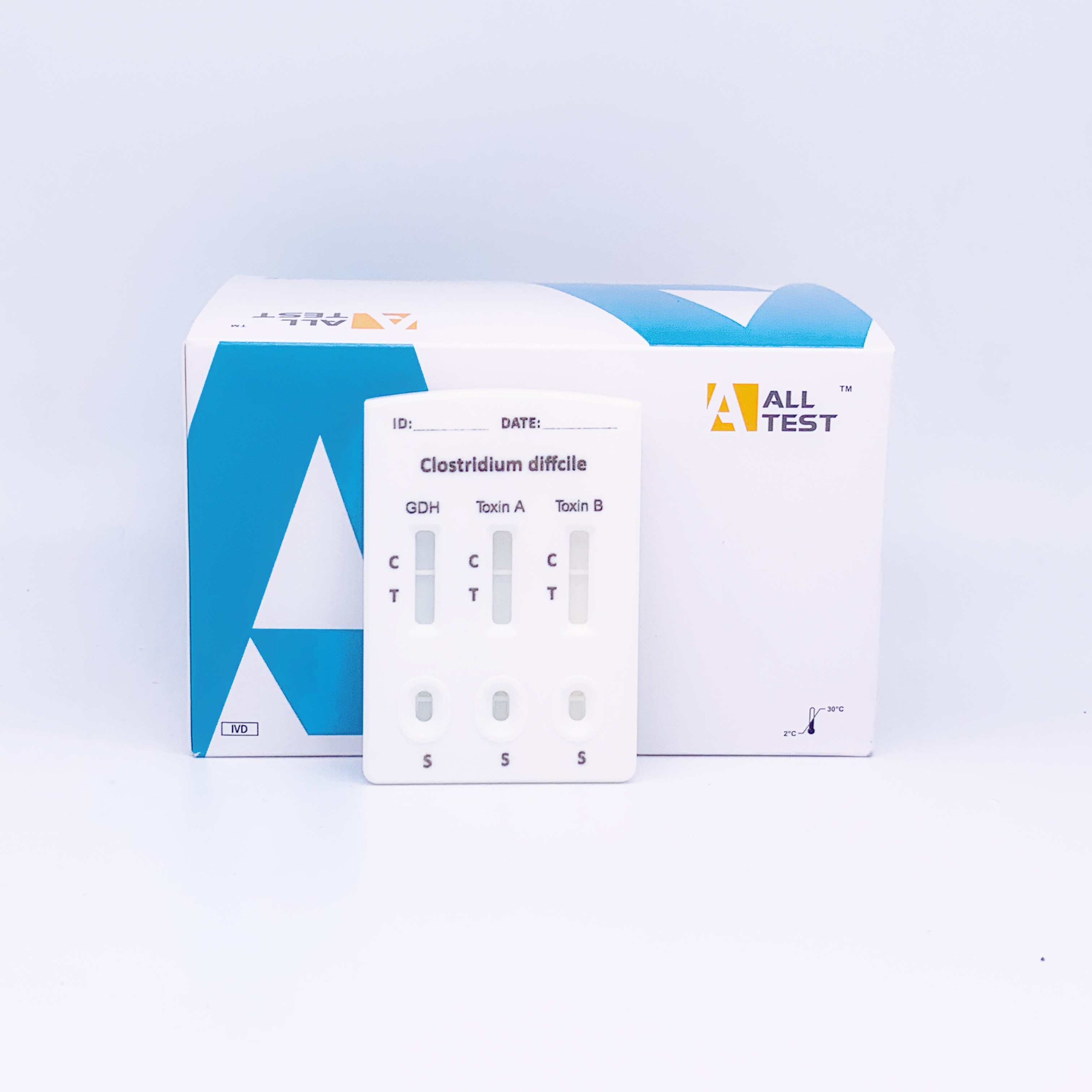 Clostridium difficile GDH + Toxin A + B Combo Rapid Test Cassette Feces