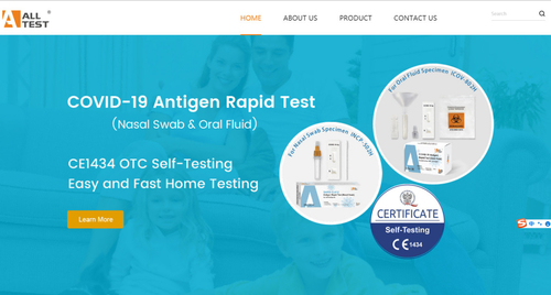 Latest company news about ALLTEST BIOTECH COVID-19  Theme Website is Now Live