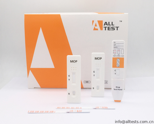 One Step Mor/phine opioid MOP Urine Rapid Diagnostic Test Kits High Sensitivity Easy To Use