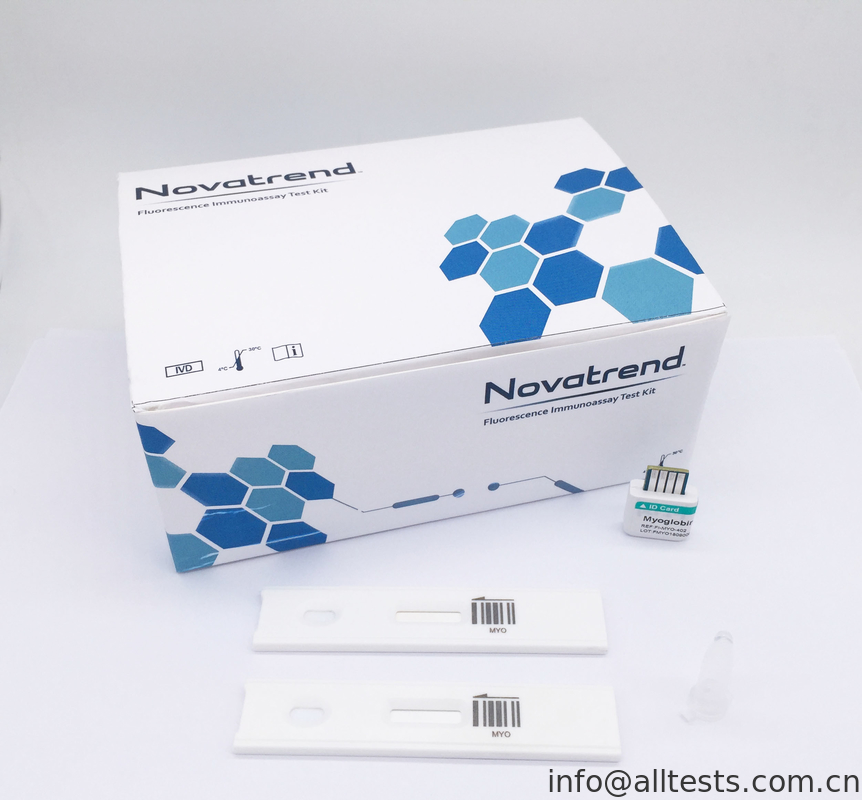 Myoglobin diagnostic Tests kit Use By Novatrend fluorescence Immunoassay Analyzer In Human whole blood /serum /plasma