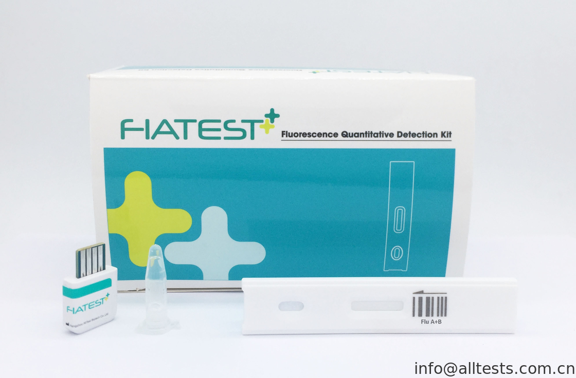 Easy to use Influenza A+B Rapid Diagnostic Test kits Use By Fiatest GO fluorescence Immunoassay Analyzer In Human Swab