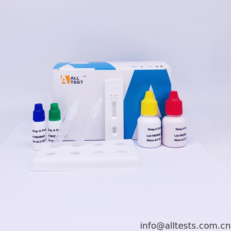 Throat Swab Specimens Strep A Antigens ( Control line in Red) Rapid Test Kits , Strep Throat Swab Test