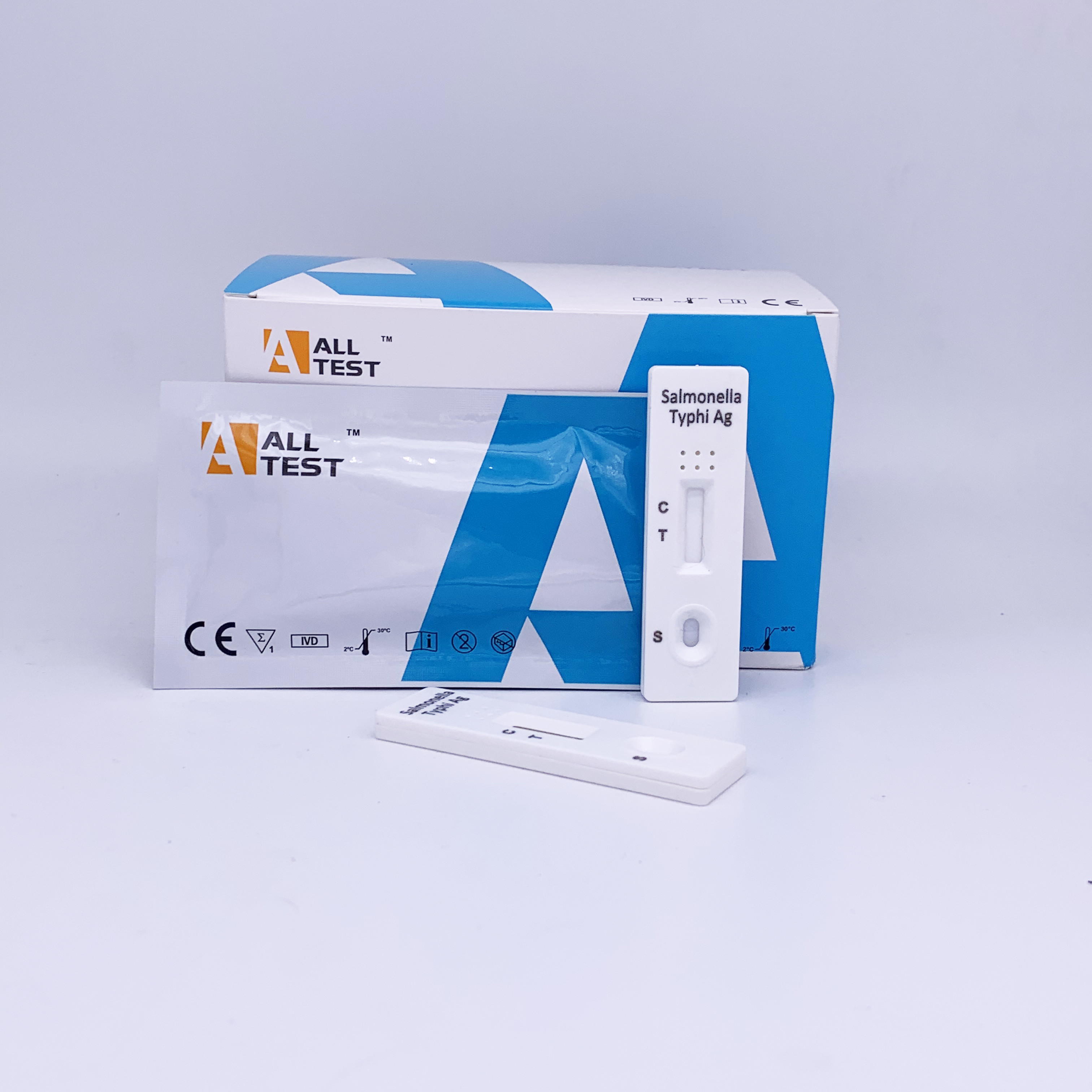 Lateral Flow Assay AllTest Salmonella Typhi Antigen Rapid Test Cassette ...