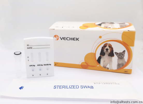 Good price Canine CPV + CCV + Giardia Lamblia Antigen Combo Rapid Rapid Diagnostic Kit Cassette online