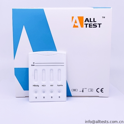 Good price Lateral Flow Immunochromatographic Assays HBsAg/HCV/HIV/ Syphilis Combo Rapid Test Cassette online