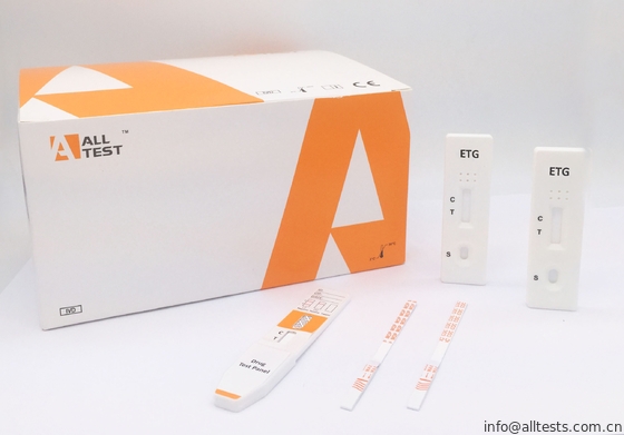 Good price Cassette/Dipstick/Panel Ethyl Glucuronide (ETG)  urine 500 ng/mL*1000 ng/mL Rapid Drug Abuse Test Kit For The Diagnosis online